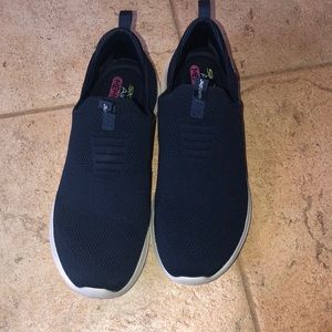 Skechers Air Cooled Memory Foam Navy Slip Ons
